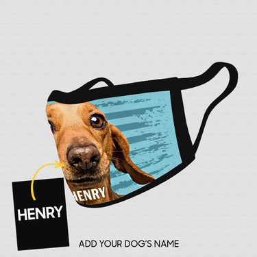 Personalized Dog Gift Idea - Big Round Eyes Dog And Long Ears Brown Dog For Dog Lovers - Cloth Mask